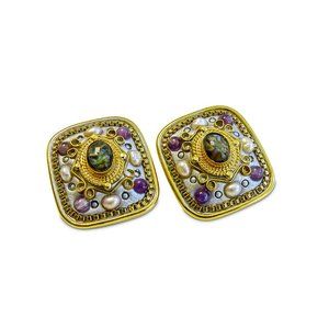 MICHAL GOLAN 18k Amethyst Peral Clip earring
